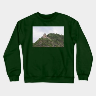 Rheinfels Castle above Sankt Goar Crewneck Sweatshirt